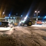 Shopping centre snow clearing