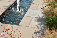 Linear Pool with Schaumsprudler Fountains