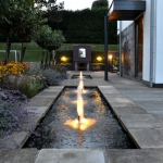 Schaumsprudler Fountain with Underwater Lighting at Night